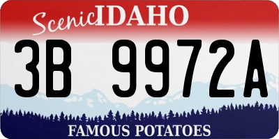 ID license plate 3B9972A