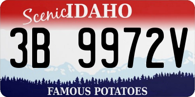 ID license plate 3B9972V