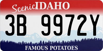 ID license plate 3B9972Y