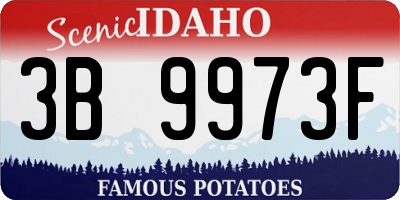 ID license plate 3B9973F