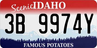 ID license plate 3B9974Y