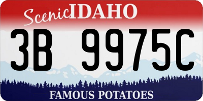 ID license plate 3B9975C