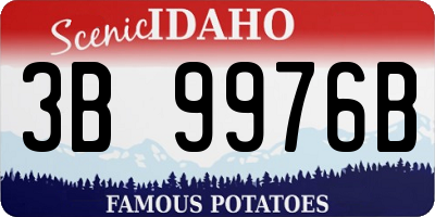ID license plate 3B9976B