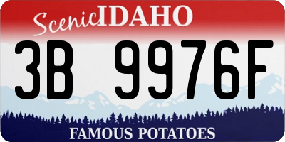 ID license plate 3B9976F