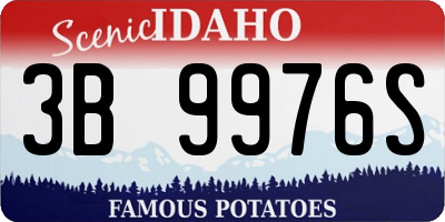 ID license plate 3B9976S