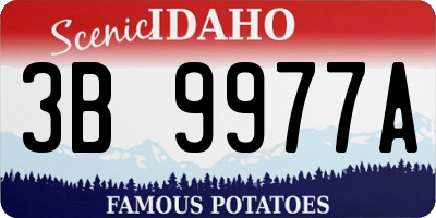 ID license plate 3B9977A