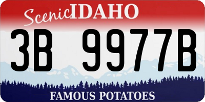 ID license plate 3B9977B