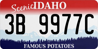 ID license plate 3B9977C