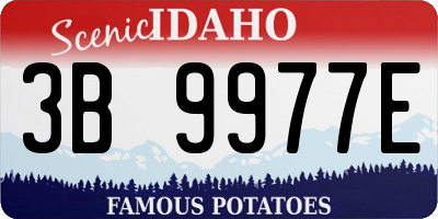 ID license plate 3B9977E