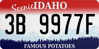 ID license plate 3B9977F