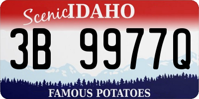 ID license plate 3B9977Q