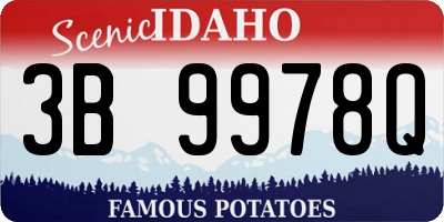 ID license plate 3B9978Q