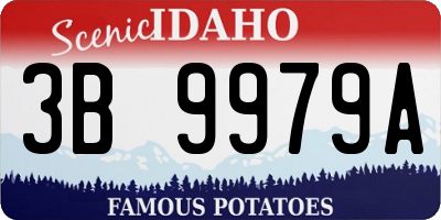 ID license plate 3B9979A