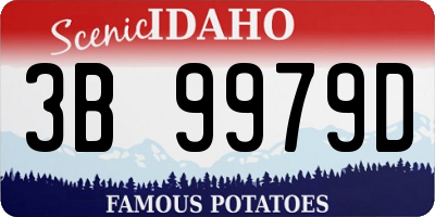 ID license plate 3B9979D