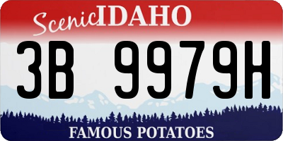 ID license plate 3B9979H