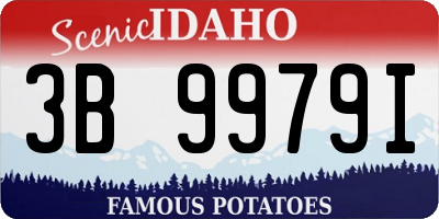 ID license plate 3B9979I