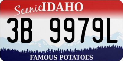 ID license plate 3B9979L