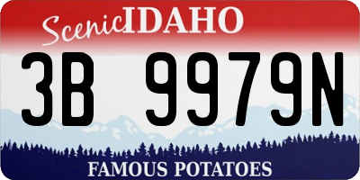 ID license plate 3B9979N