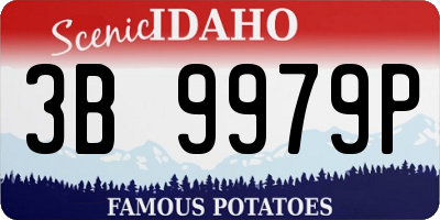 ID license plate 3B9979P