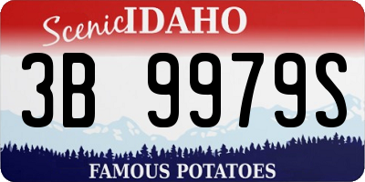 ID license plate 3B9979S