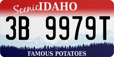 ID license plate 3B9979T