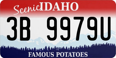 ID license plate 3B9979U