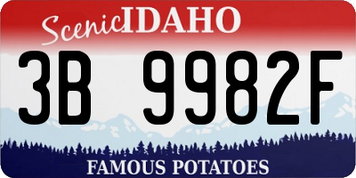 ID license plate 3B9982F