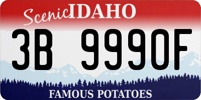 ID license plate 3B9990F