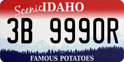 ID license plate 3B9990R
