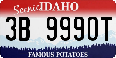 ID license plate 3B9990T