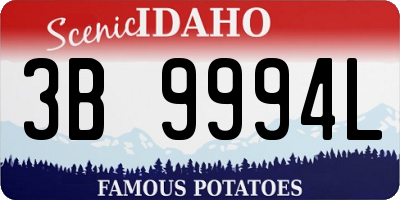 ID license plate 3B9994L