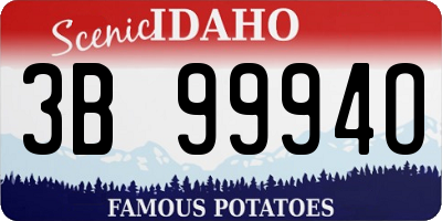 ID license plate 3B9994O