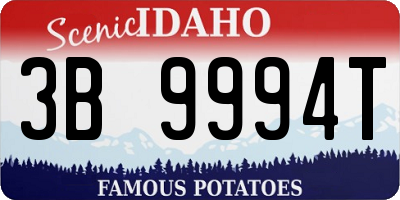 ID license plate 3B9994T