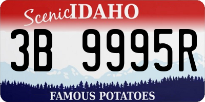 ID license plate 3B9995R