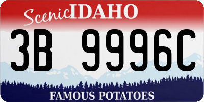 ID license plate 3B9996C