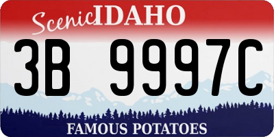 ID license plate 3B9997C