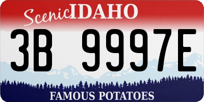 ID license plate 3B9997E