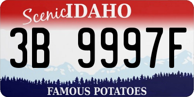 ID license plate 3B9997F
