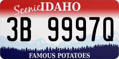 ID license plate 3B9997Q