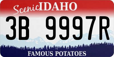 ID license plate 3B9997R