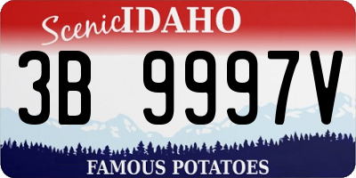 ID license plate 3B9997V