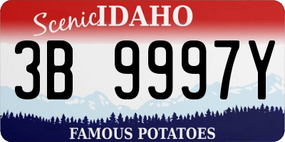 ID license plate 3B9997Y