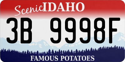 ID license plate 3B9998F