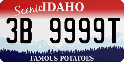 ID license plate 3B9999T