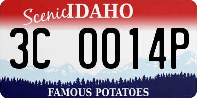 ID license plate 3C0014P