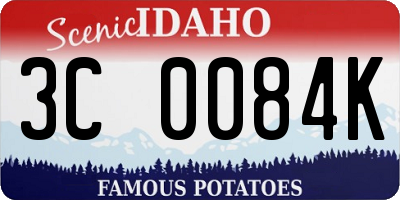 ID license plate 3C0084K