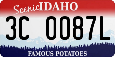 ID license plate 3C0087L