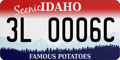 ID license plate 3L0006C