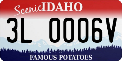 ID license plate 3L0006V