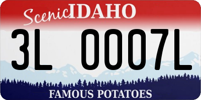 ID license plate 3L0007L
